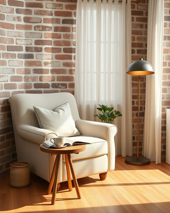 cozy brick reading nooks