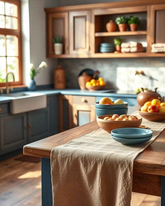 cozy brown textile accents