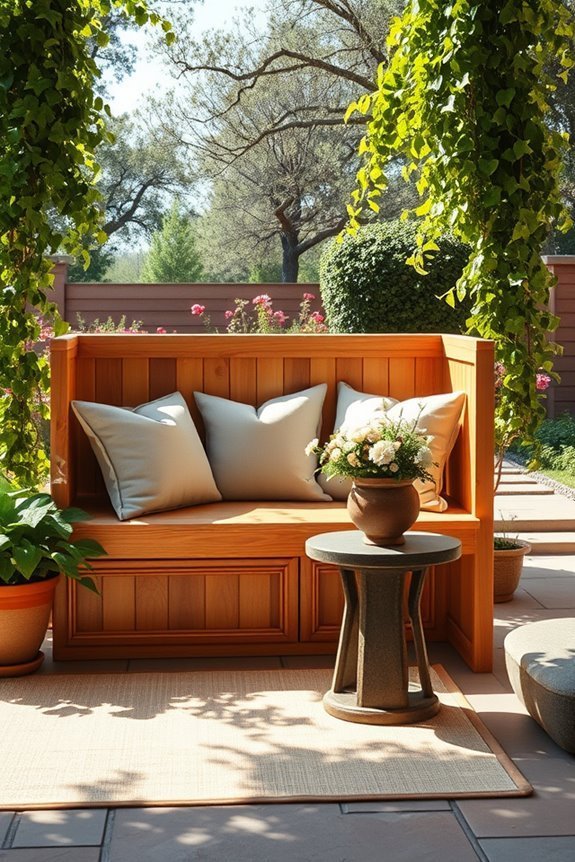 cozy built in bench seating