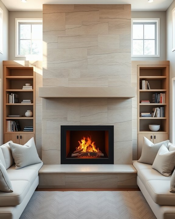 cozy built in seating area