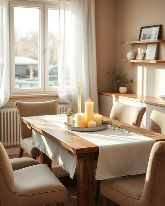 cozy candlelit dining ambiance