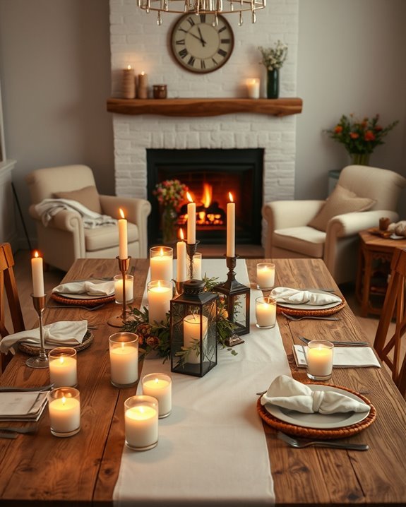 cozy candlelit dining atmosphere
