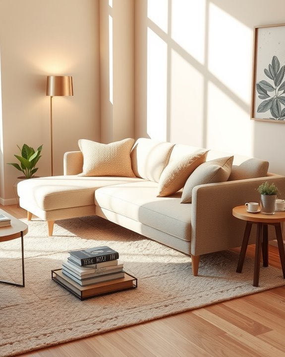 cozy chaise lounge setup