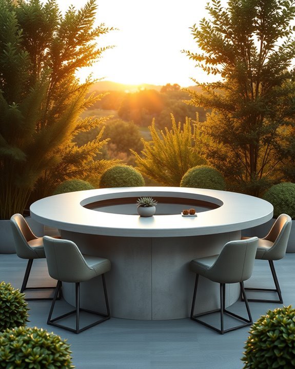 cozy circular bar gatherings