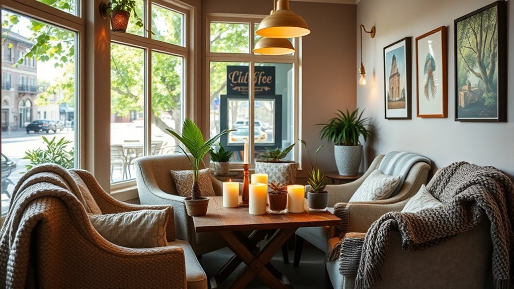 cozy coffee shop ambiance