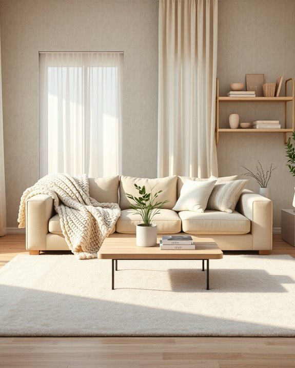 cozy colors and textiles