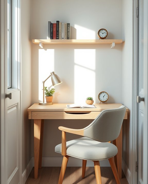 cozy compact workspace setup
