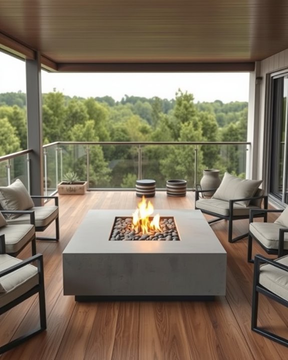 cozy contemporary balcony retreat