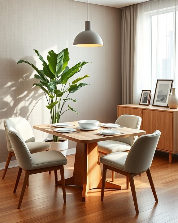 cozy corner dining setup