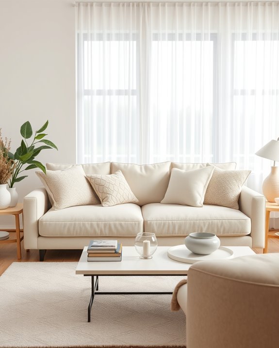 cozy cream sofa ambiance