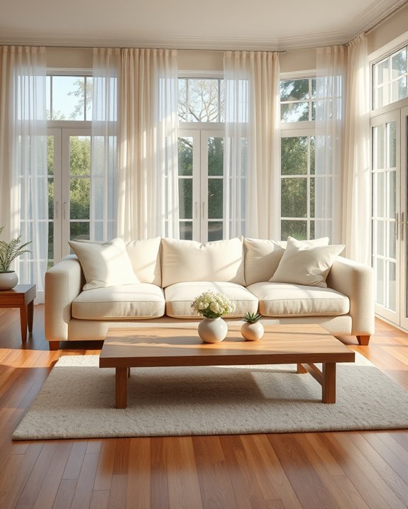 cozy cream sofa ambiance