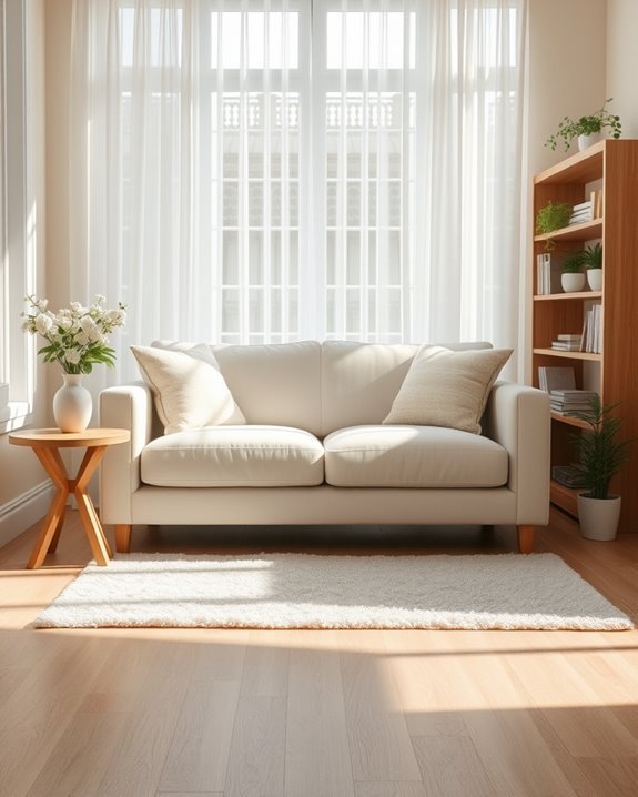 cozy cream sofa nook