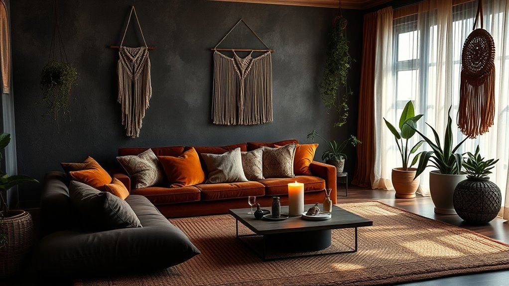 cozy dark boho decor