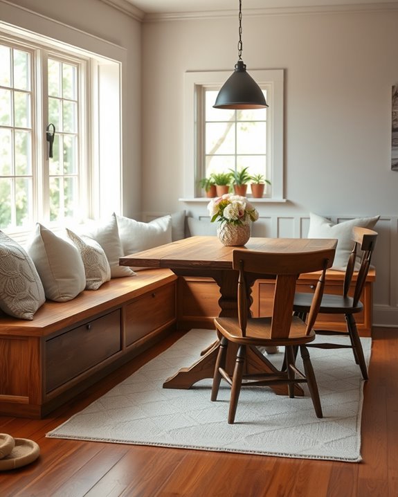cozy dining nook design