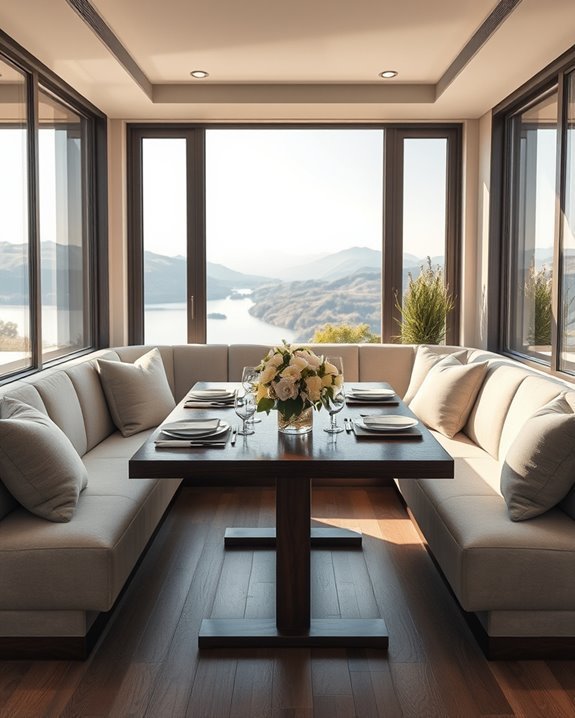 cozy dining with views