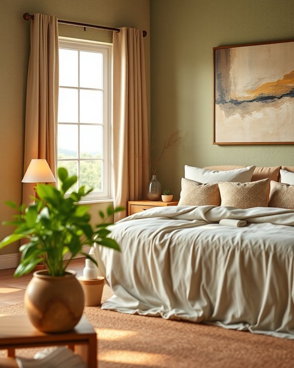 cozy earthy olive ambiance