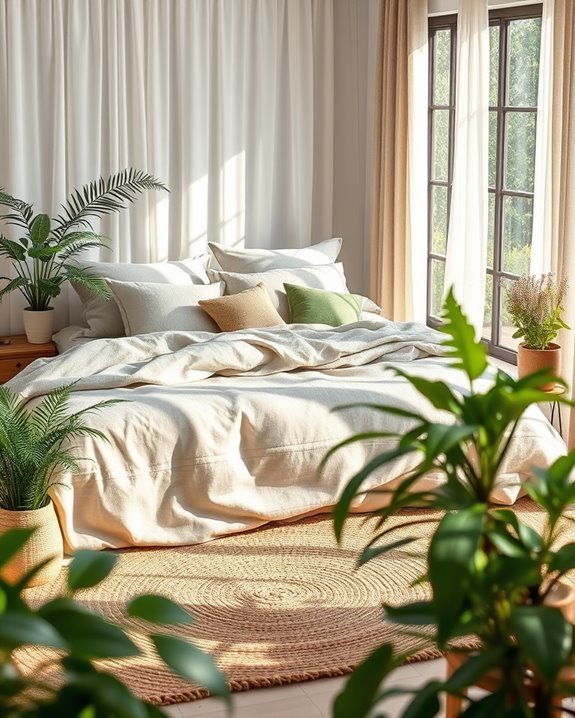 cozy earthy textile layers