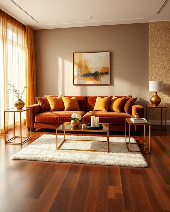 cozy elegance with gold