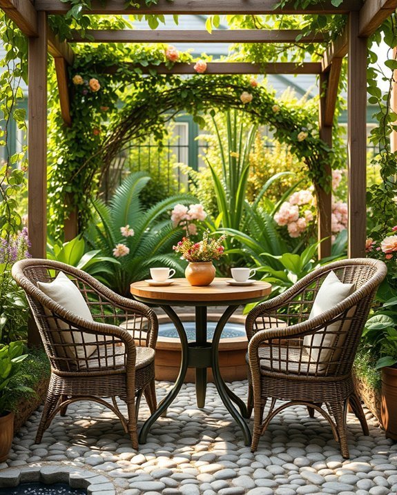 cozy enclosed garden retreat