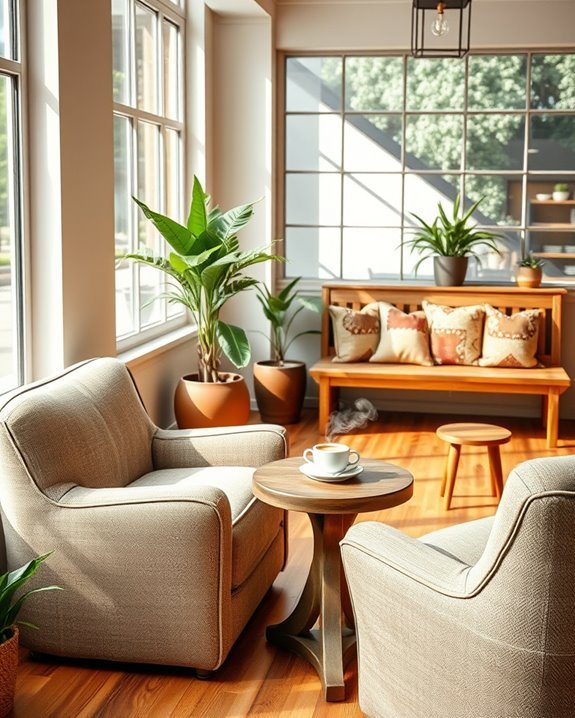 cozy ergonomic seating arrangements