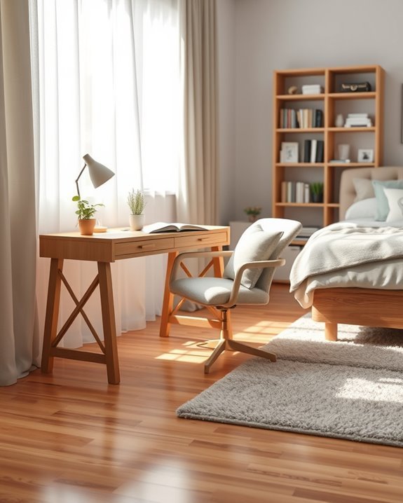 cozy ergonomic workspace corner