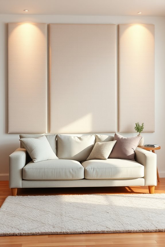 cozy fabric panels lighting