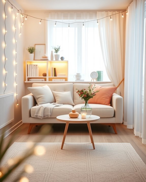 cozy fairy light ambiance