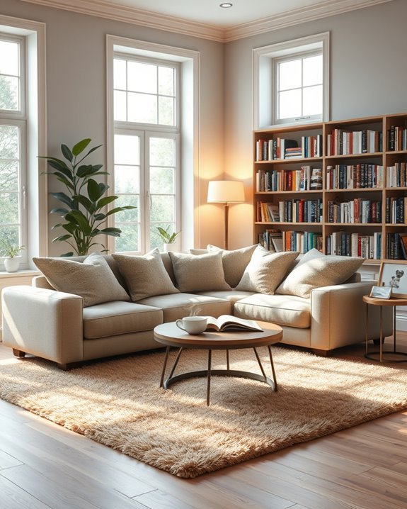 cozy family reading corner