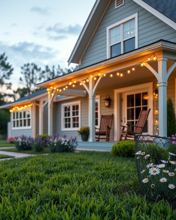 cozy farmhouse string lights