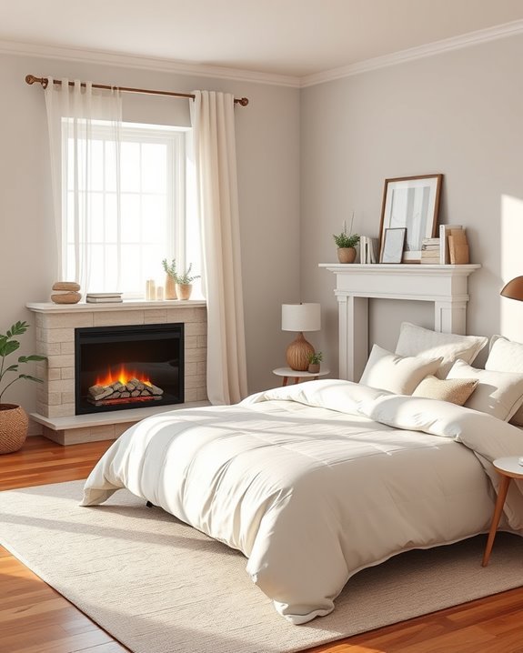 cozy faux fireplace decor