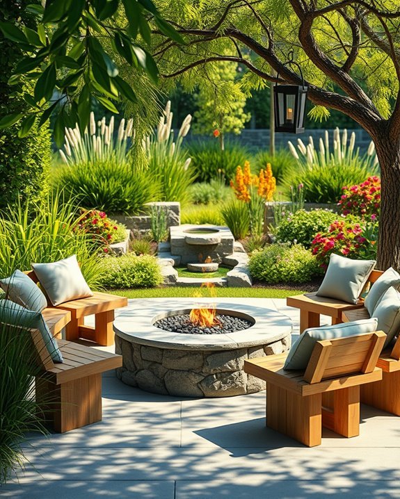 cozy fire pit relaxation