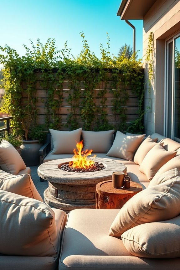 cozy fire pit retreat
