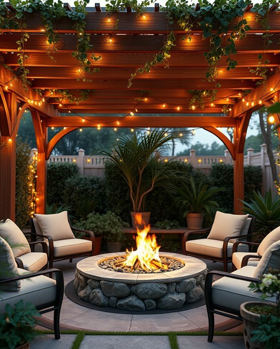 cozy fire pit retreat