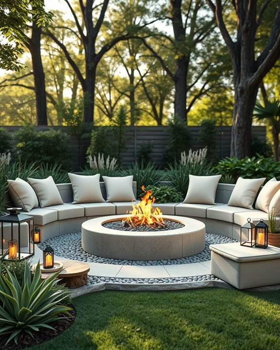 cozy fire pit seating