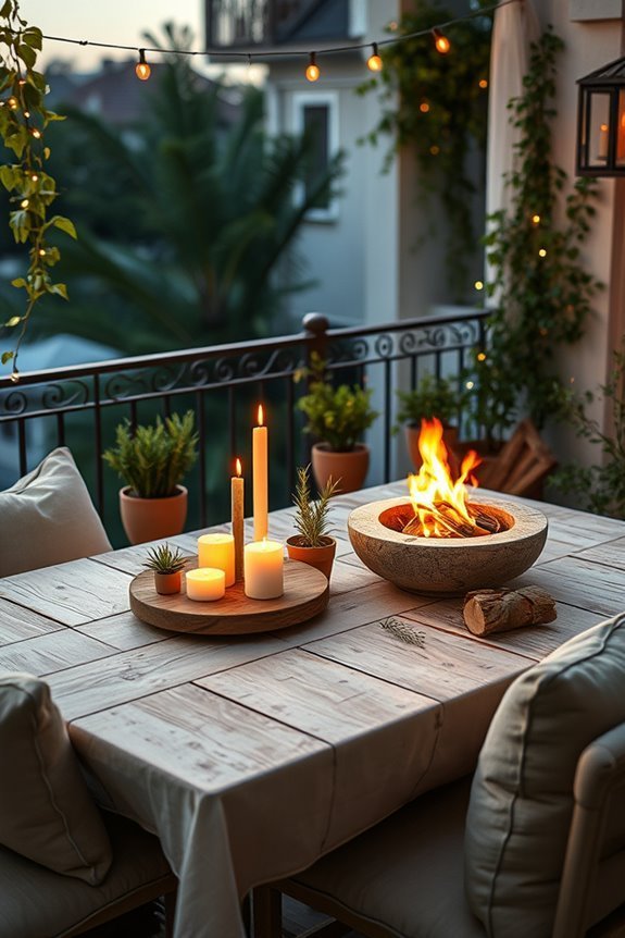cozy fire pit seating
