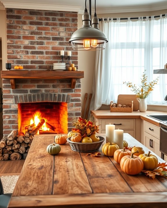 cozy fireplace seating nook