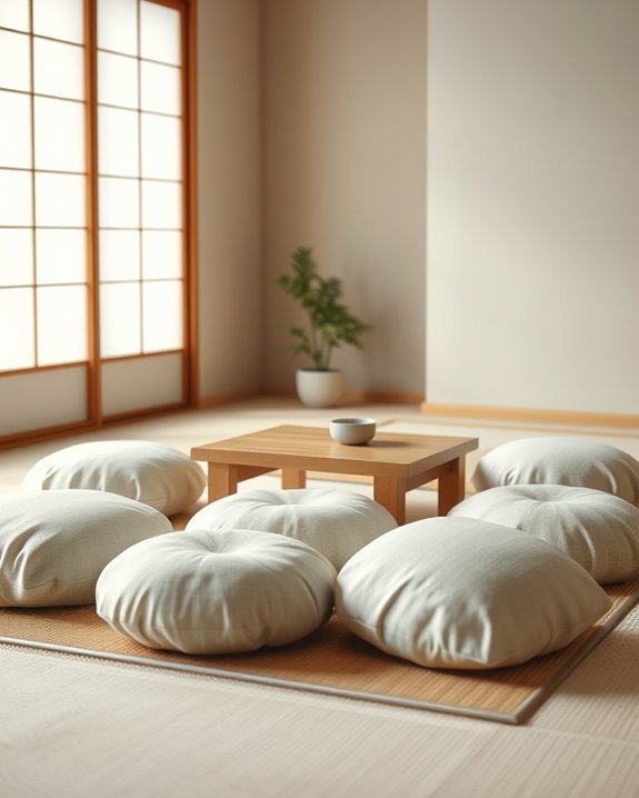 cozy floor cushion arrangements