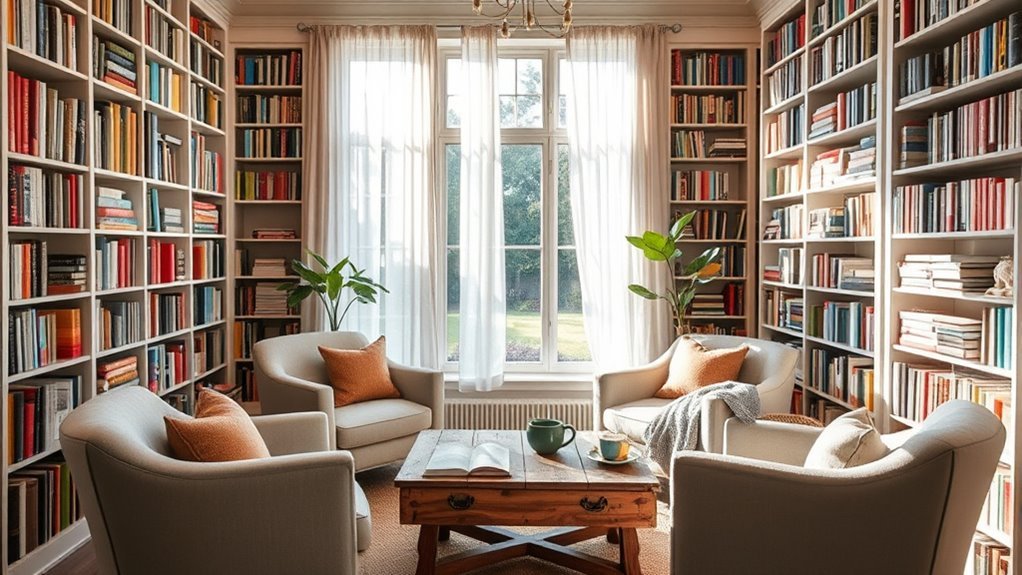 cozy functional reading spaces