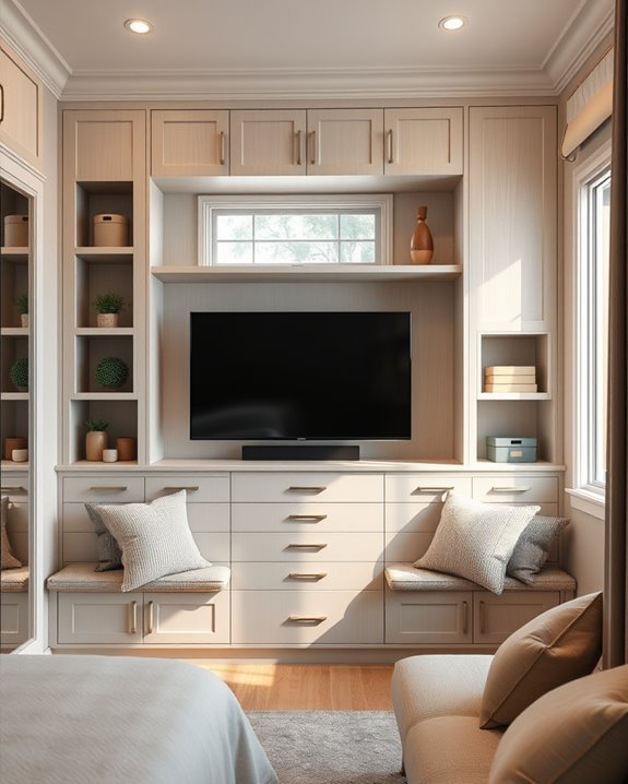 cozy functional storage benches