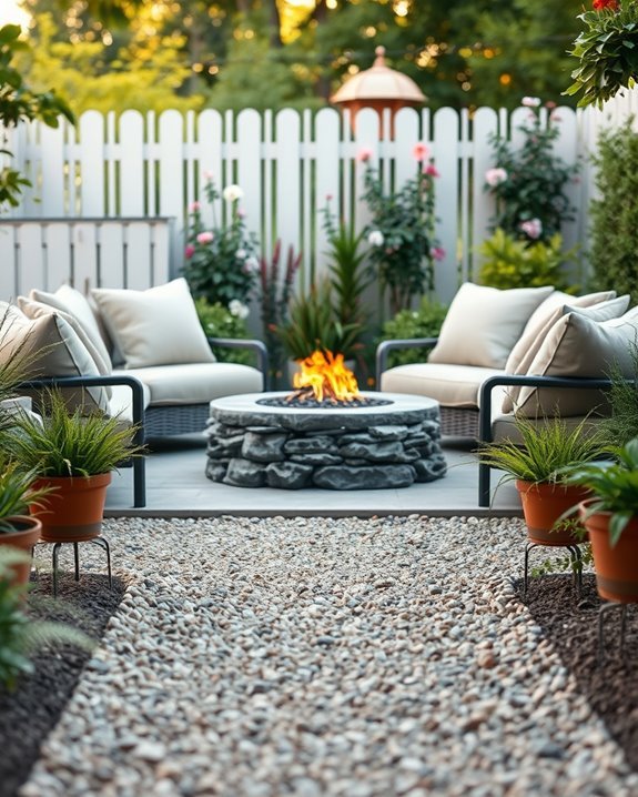 cozy garden fire pit