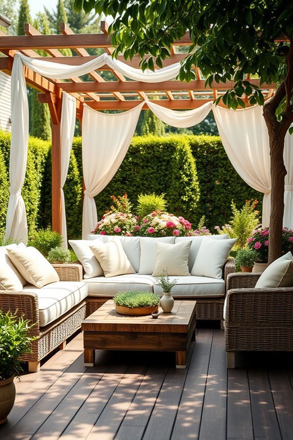 cozy garden lounge retreat