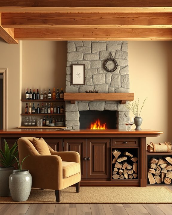 cozy gatherings by fireplace