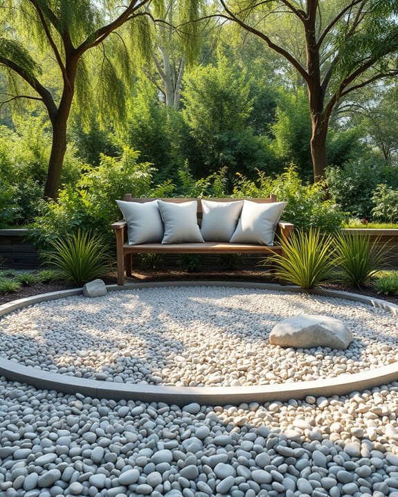 cozy gravel seating nooks