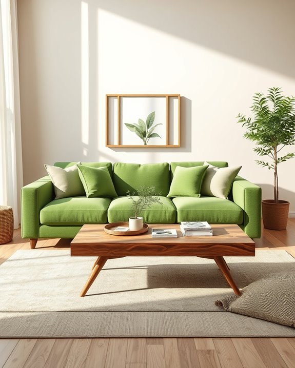 cozy green sofa styles