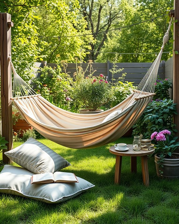 cozy hammock corner setup