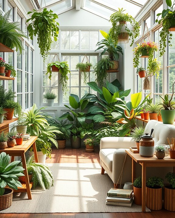 cozy indoor greenhouse oasis