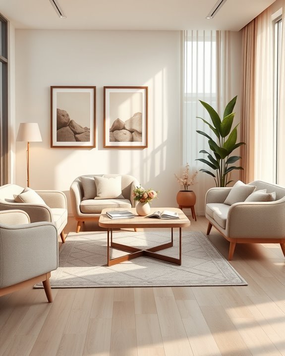 cozy inviting waiting area