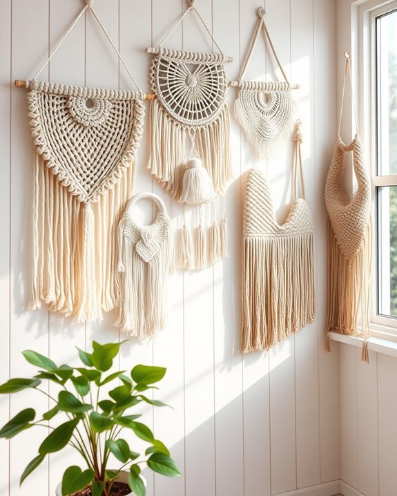 cozy knitted wall decor