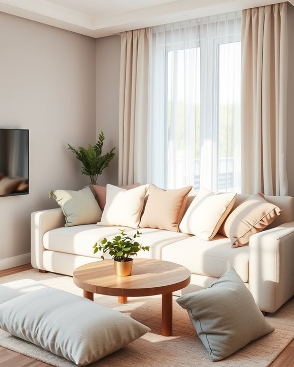 cozy layered cushion relaxation