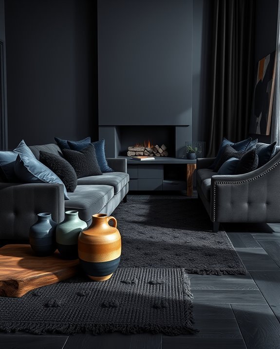 cozy layered dark textures
